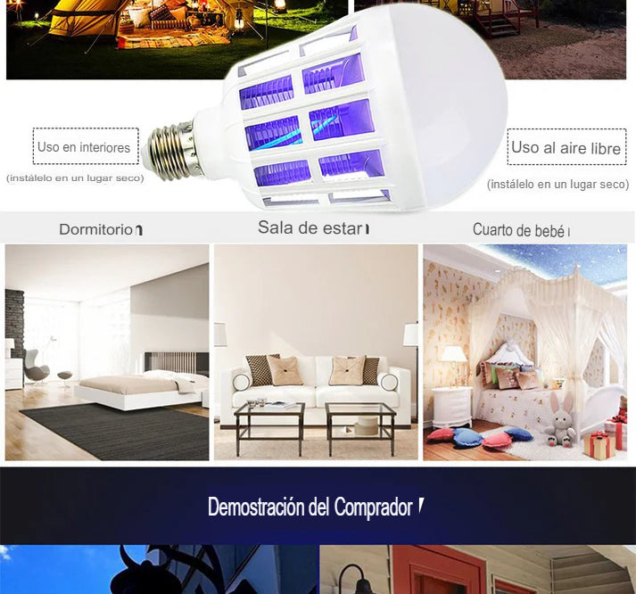 BOMBILLO MATA MOSQUITOS OFERTA ESPECIAL COMPRA 1  ¡Llévate 1 GRATIS!